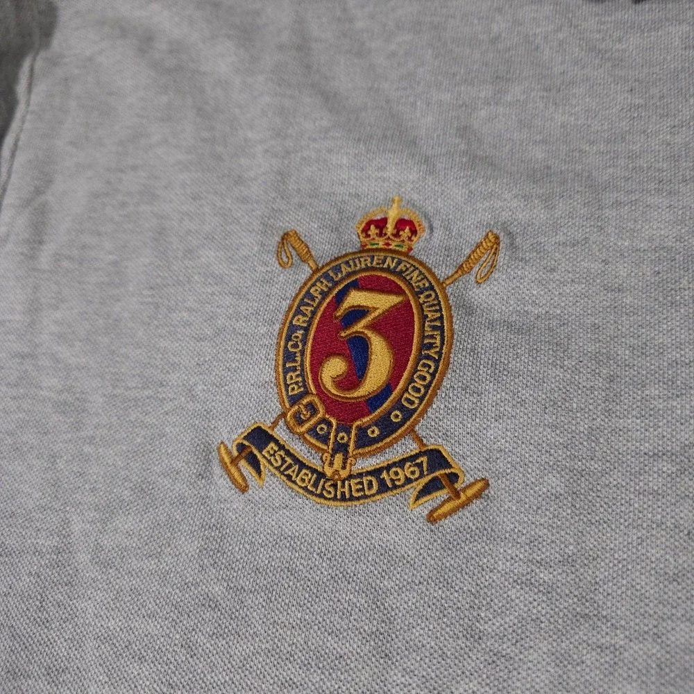 Polo Ralph Lauren Polo Shirt Mens 3XLT Grey Big Pony Crest Short Sleeve